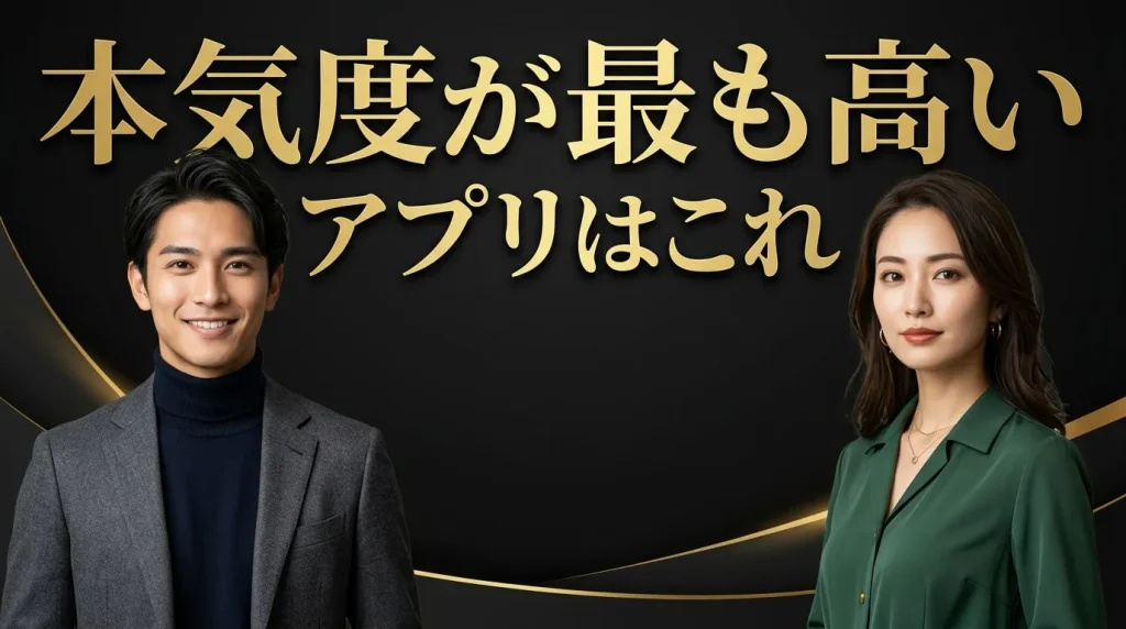 結論:本気度が最も高いマッチングアプリはこれ 結論:本気度が最も高いマッチングアプリはこれ
