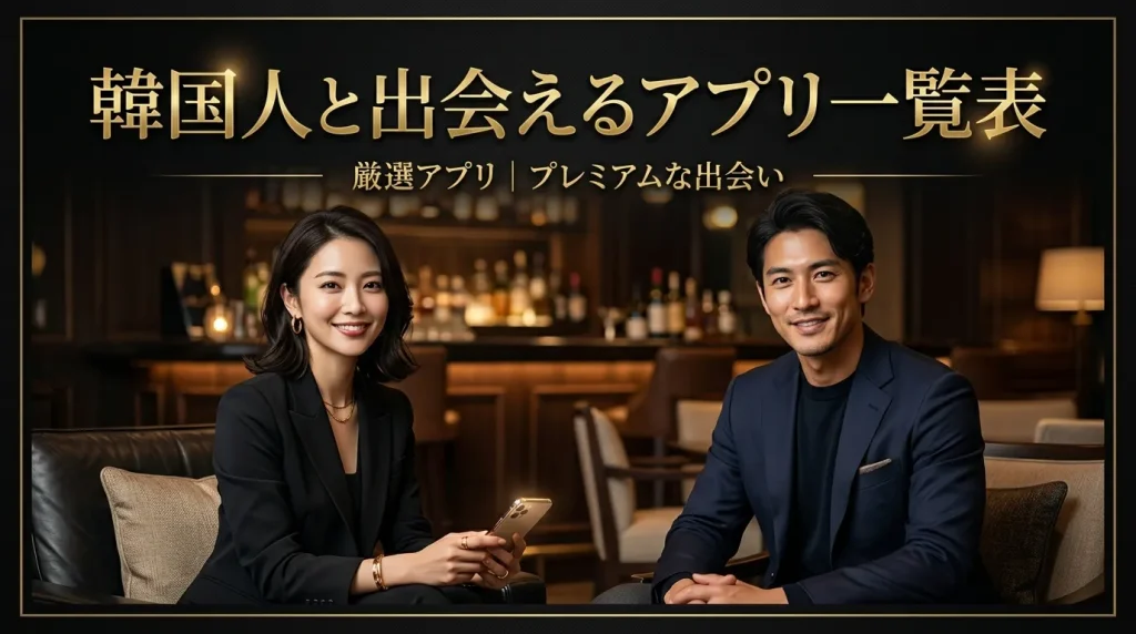 【2026年最新】韓国人と出会えるマッチングアプリ比較一覧表