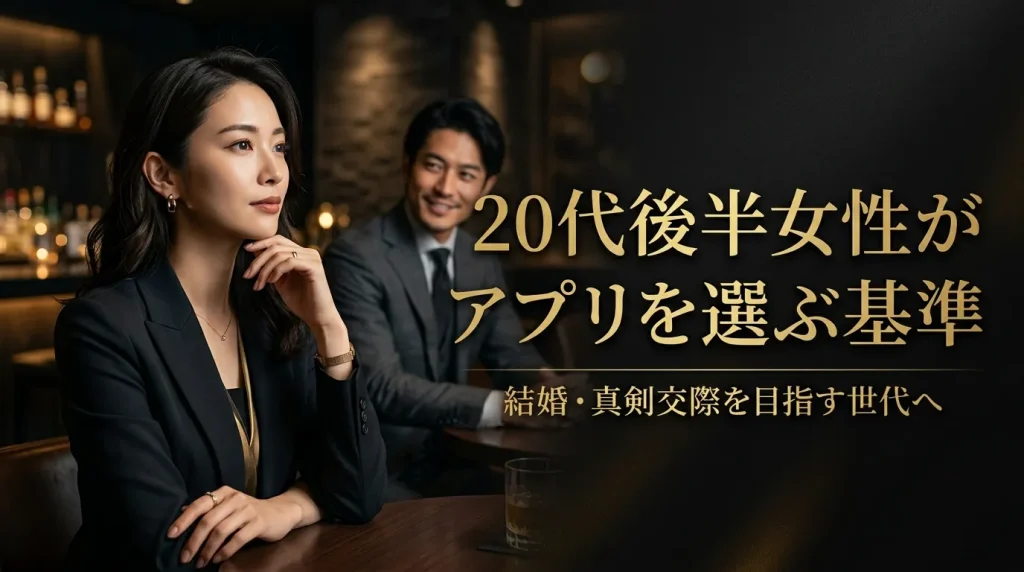 20代後半女性がマッチングアプリを選ぶ際の5つの基準 20代後半女性がマッチングアプリを選ぶ際の5つの基準