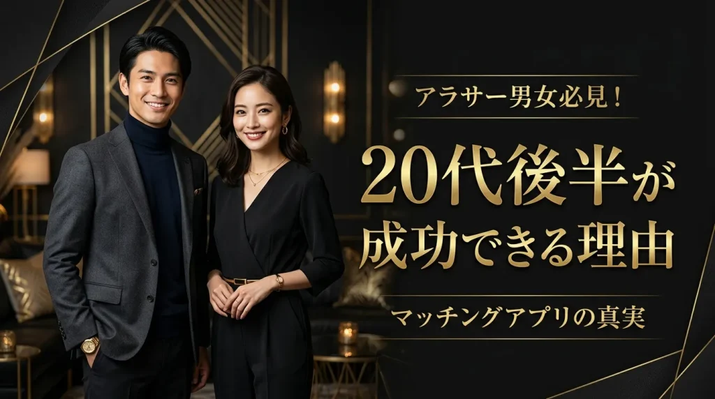 20代後半がマッチングアプリで成功できる3つの理由 20代後半がマッチングアプリで成功できる3つの理由