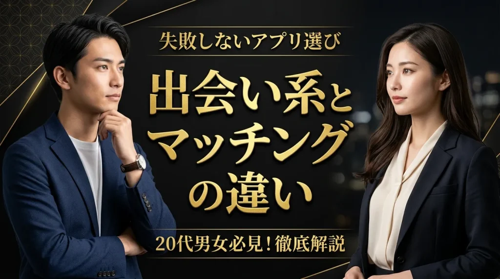 出会い系アプリとマッチングアプリの違いを比較表でチェック 出会い系アプリとマッチングアプリの違いを比較表でチェック