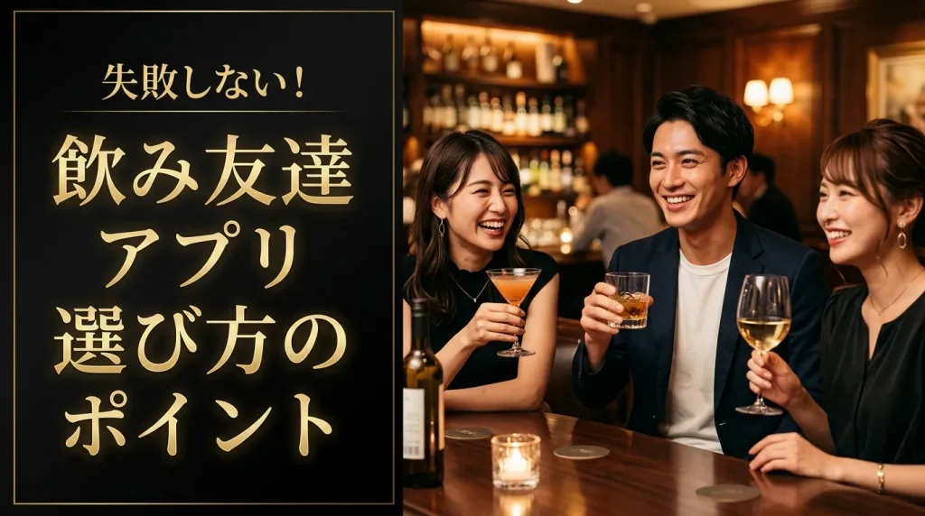 飲み友達アプリ選び方の5つのポイント 飲み友達アプリ選び方の5つのポイント
