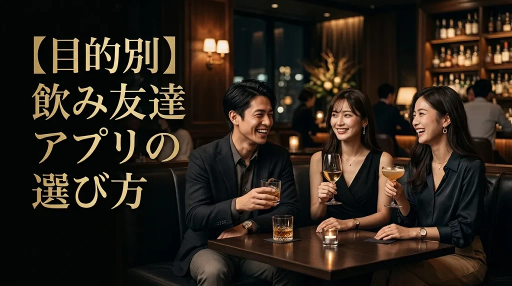 【目的別】飲み友達アプリの選び方 【目的別】飲み友達アプリの選び方
