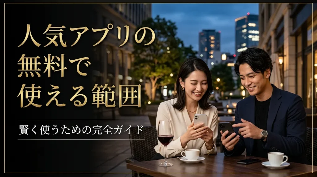 人気有料アプリの無料で使える範囲を一覧表で比較 人気有料アプリの無料で使える範囲を一覧表で比較