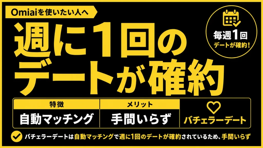 手間いらず！週1デートが確約されている