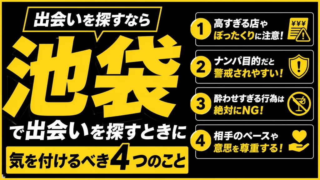 池袋で出会うときに気を付けるべきことは?