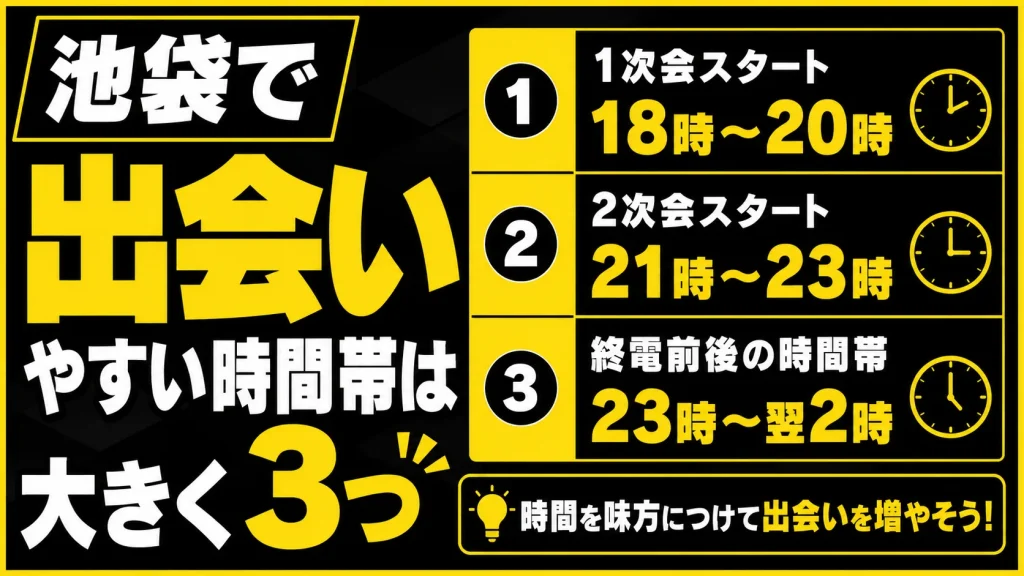 【時間帯別】池袋駅周辺で出会いやすいスポット一覧と出会い方