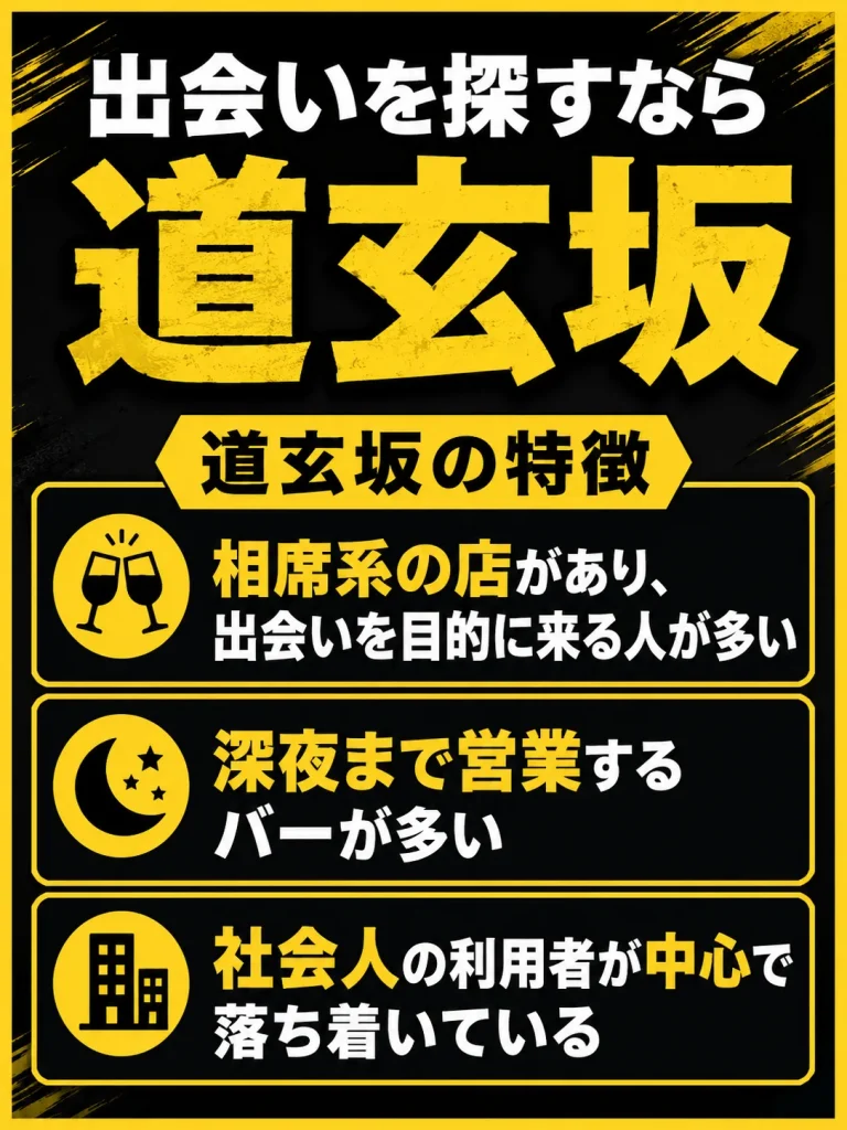 【道玄坂周辺】バーや相席系が多く出会い目的と相性がいい