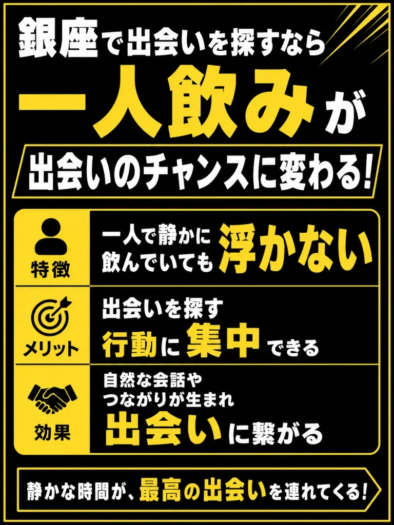 一人客が珍しくなくしっぽり飲んでても浮きにくい