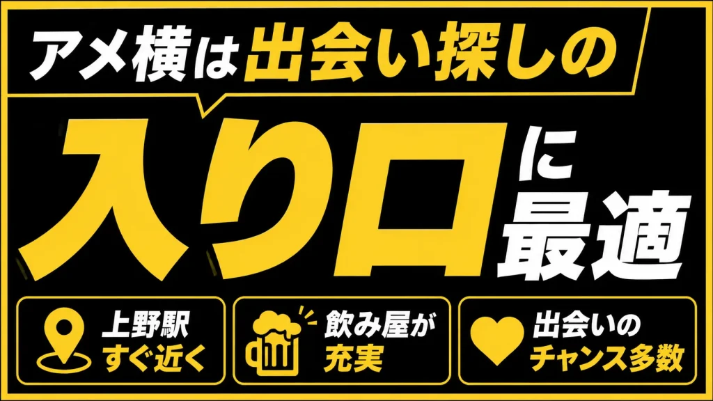 【アメ横エリア】昼から賑わっていて気楽に合流しやすい
