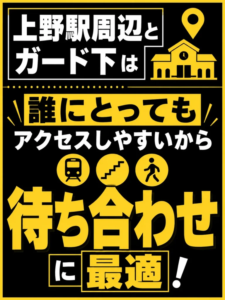 【上野駅周辺とガード下】待ち合わせが簡単で飲み始めが早い