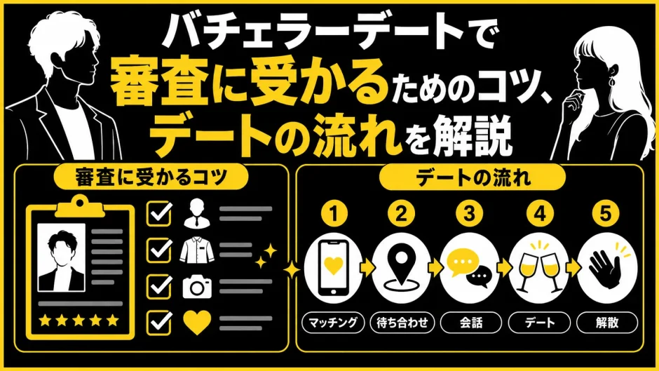 バチェラーデートで審査に受かるためのコツは？デートの流れを解説