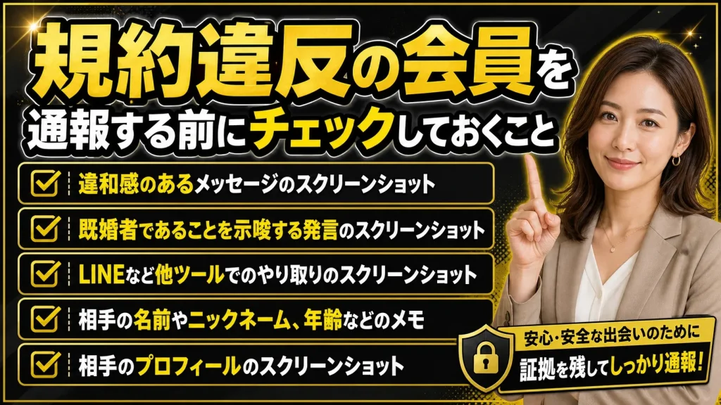 通報前に残しておくものチェックリスト