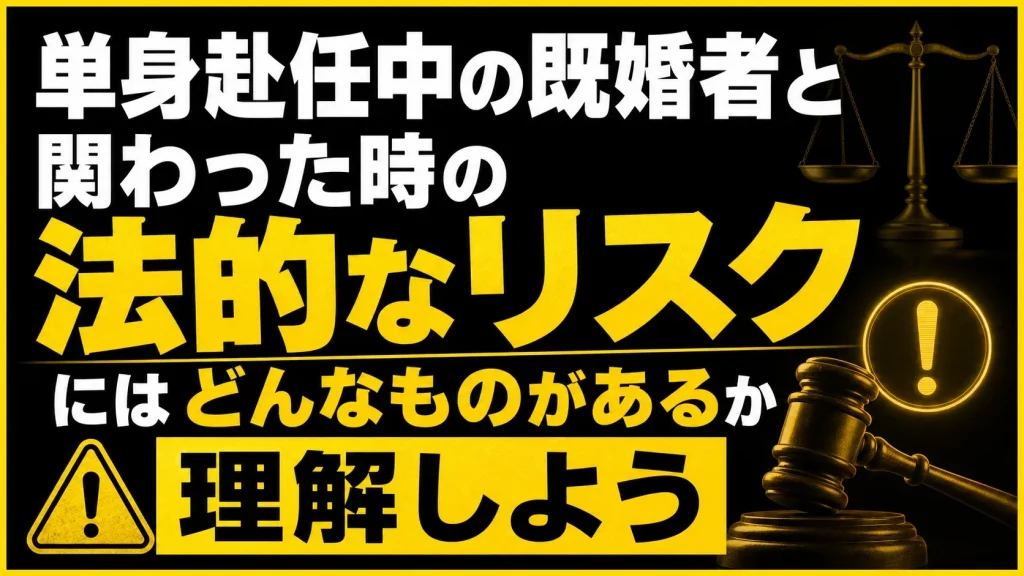 法的リスクを最低限理解する。不倫・慰謝料・証拠の考え方