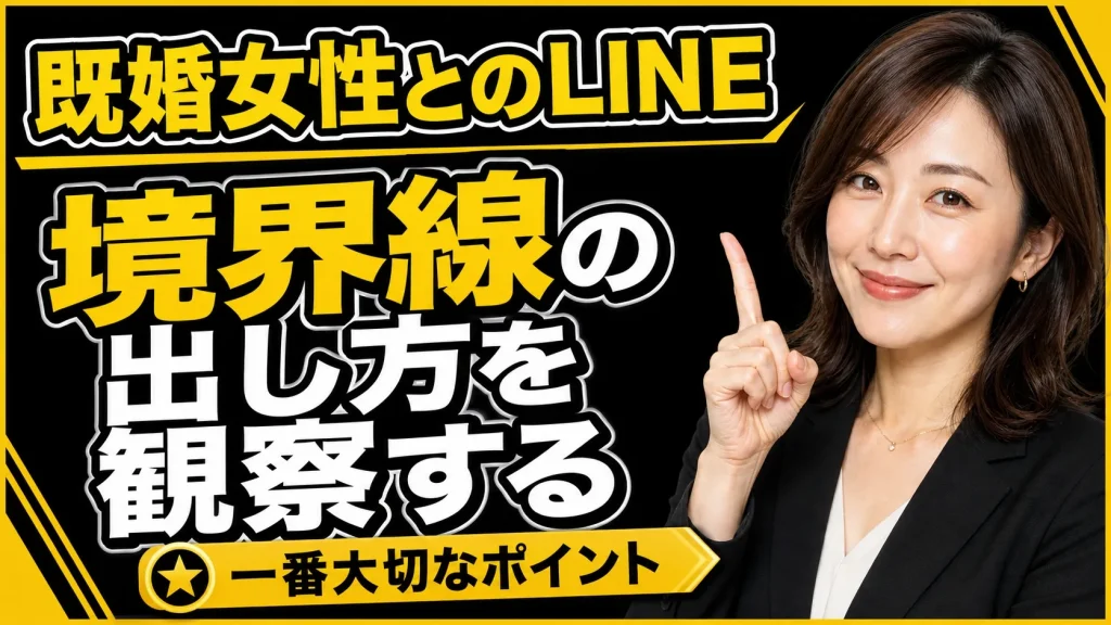 まとめ｜既婚女性のLINEは「気持ち」より「境界線の出し方」で見抜ける