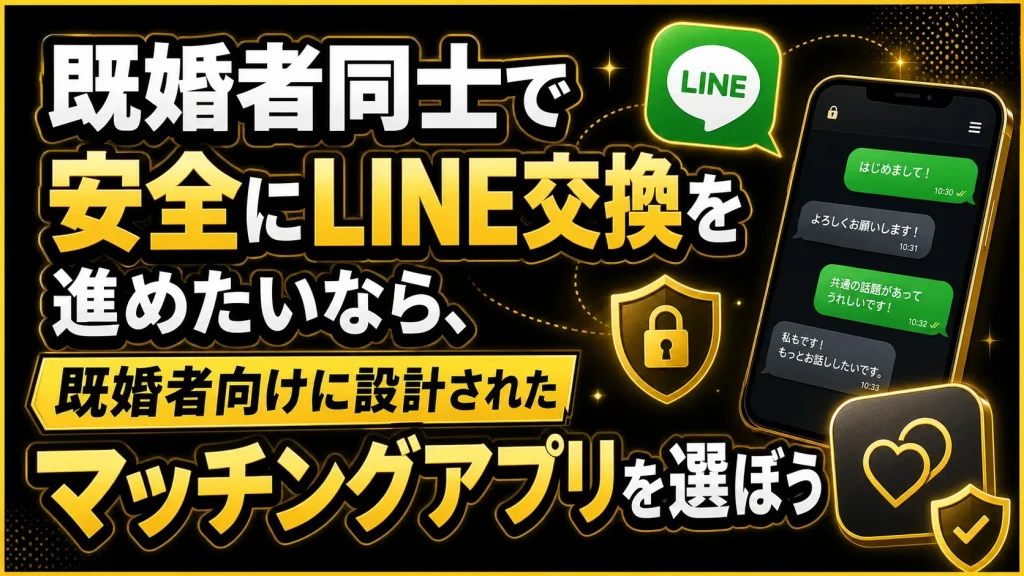 安全にLINE交換しやすい既婚者向けマッチングアプリ3選