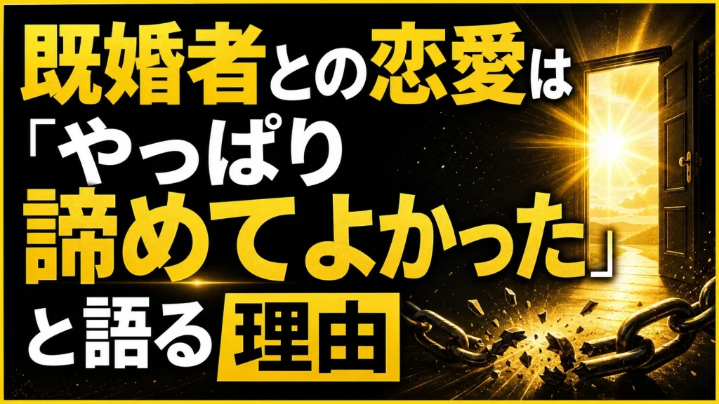 既婚者を好きだからこそ諦めたほうがいい5つの理由