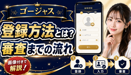 ゴージャスの登録方法とは？審査までの流れを画像付きで解説！
