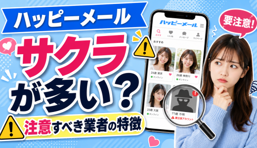 ハッピーメールはサクラが多い？注意すべき業者の特徴