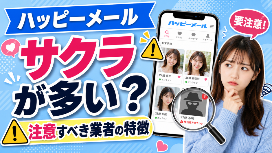 ハッピーメールのはサクラが多い？注意すべき業者の特徴