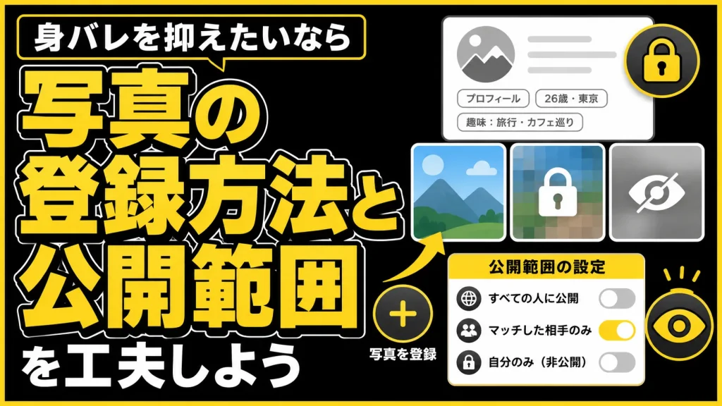 写真の登録や公開範囲で身バレを抑える工夫